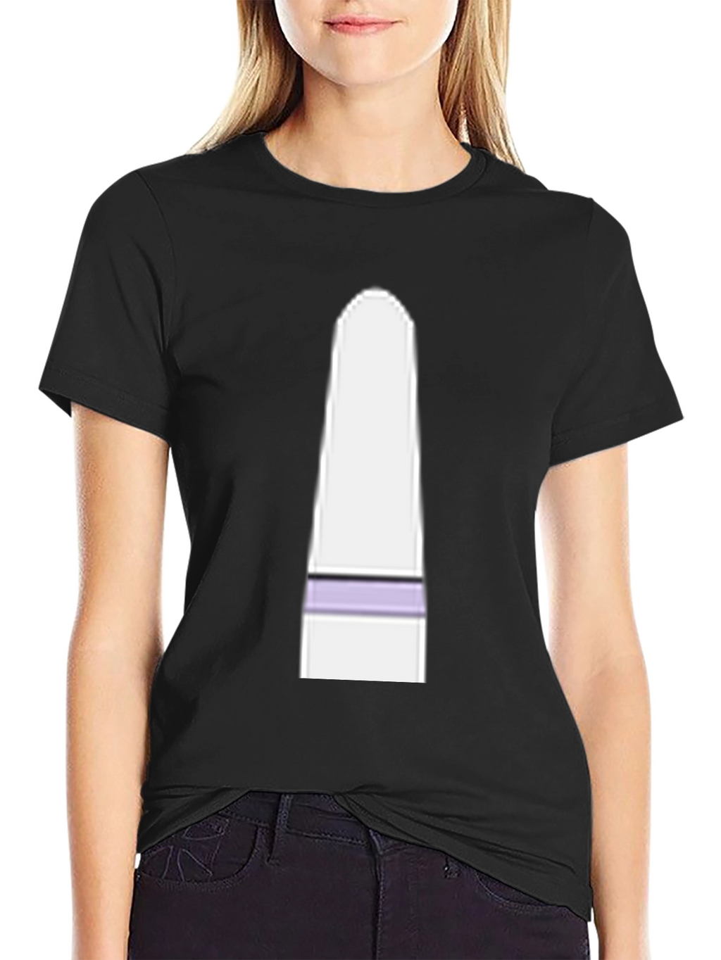 Mens Black T-Shirt with Funny Cartoon Character Graphic
