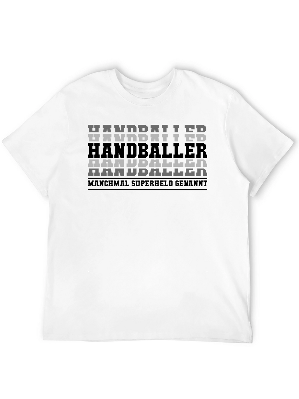 Handball Player Superhero Black Graphic Tee