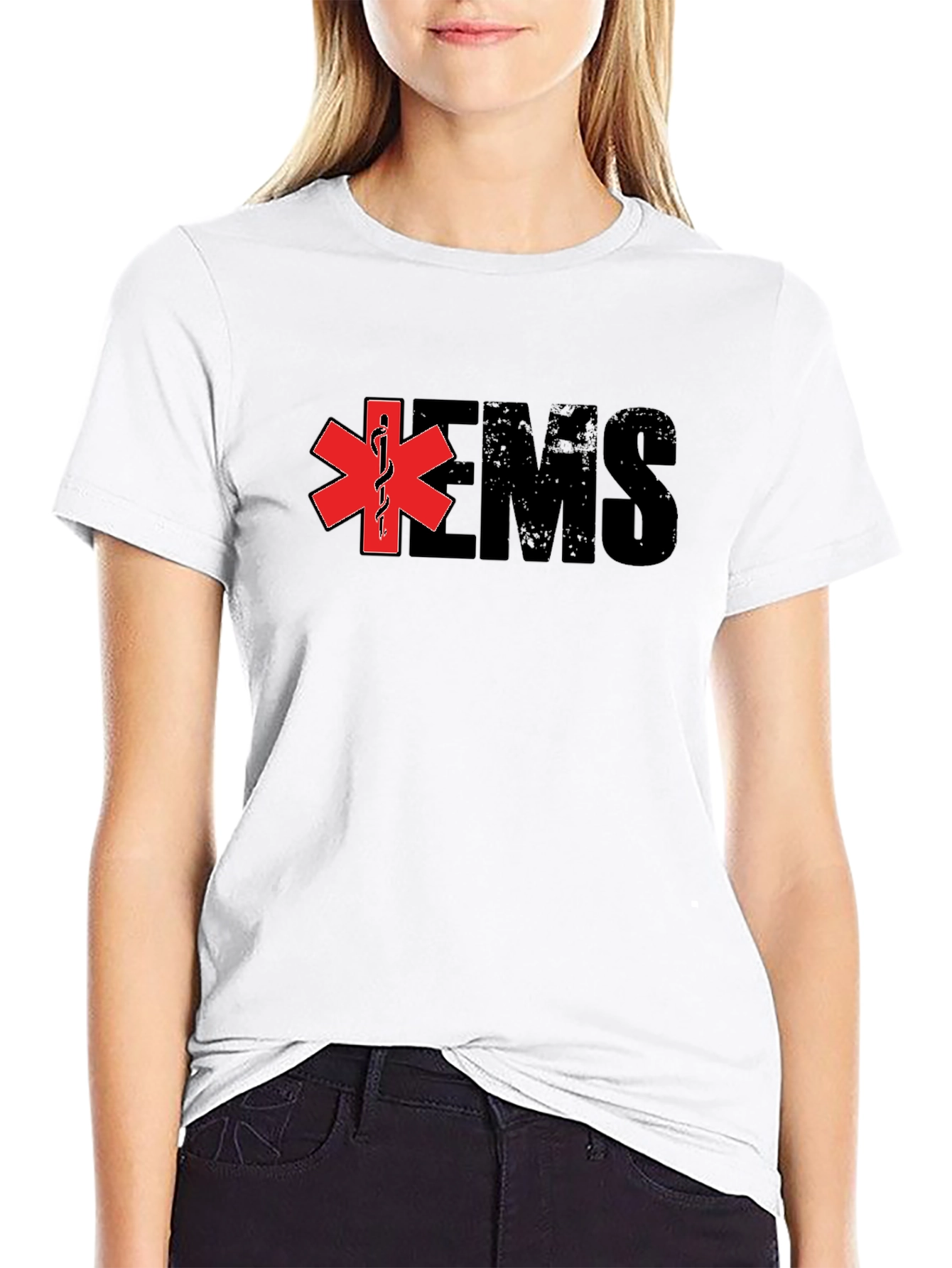 EMS Star of Life Black T-Shirt