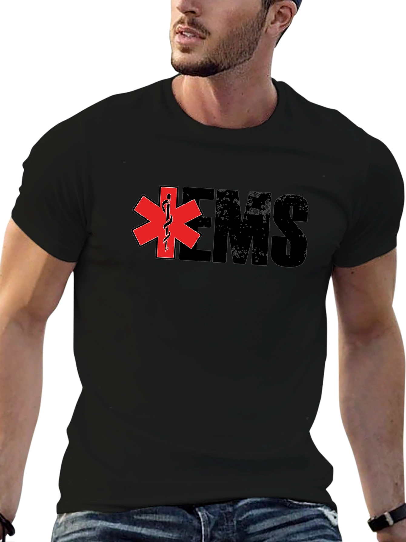 EMS Star of Life Black T-Shirt