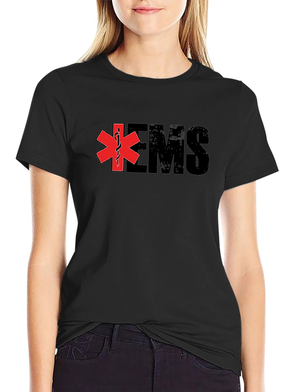 EMS Star of Life Black T-Shirt