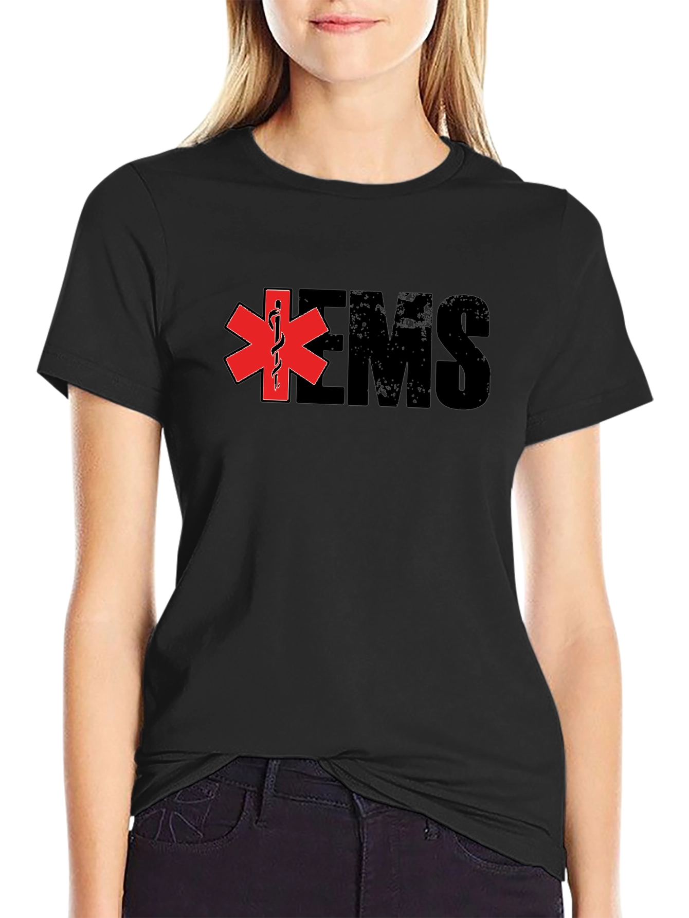 EMS Star of Life Black T-Shirt
