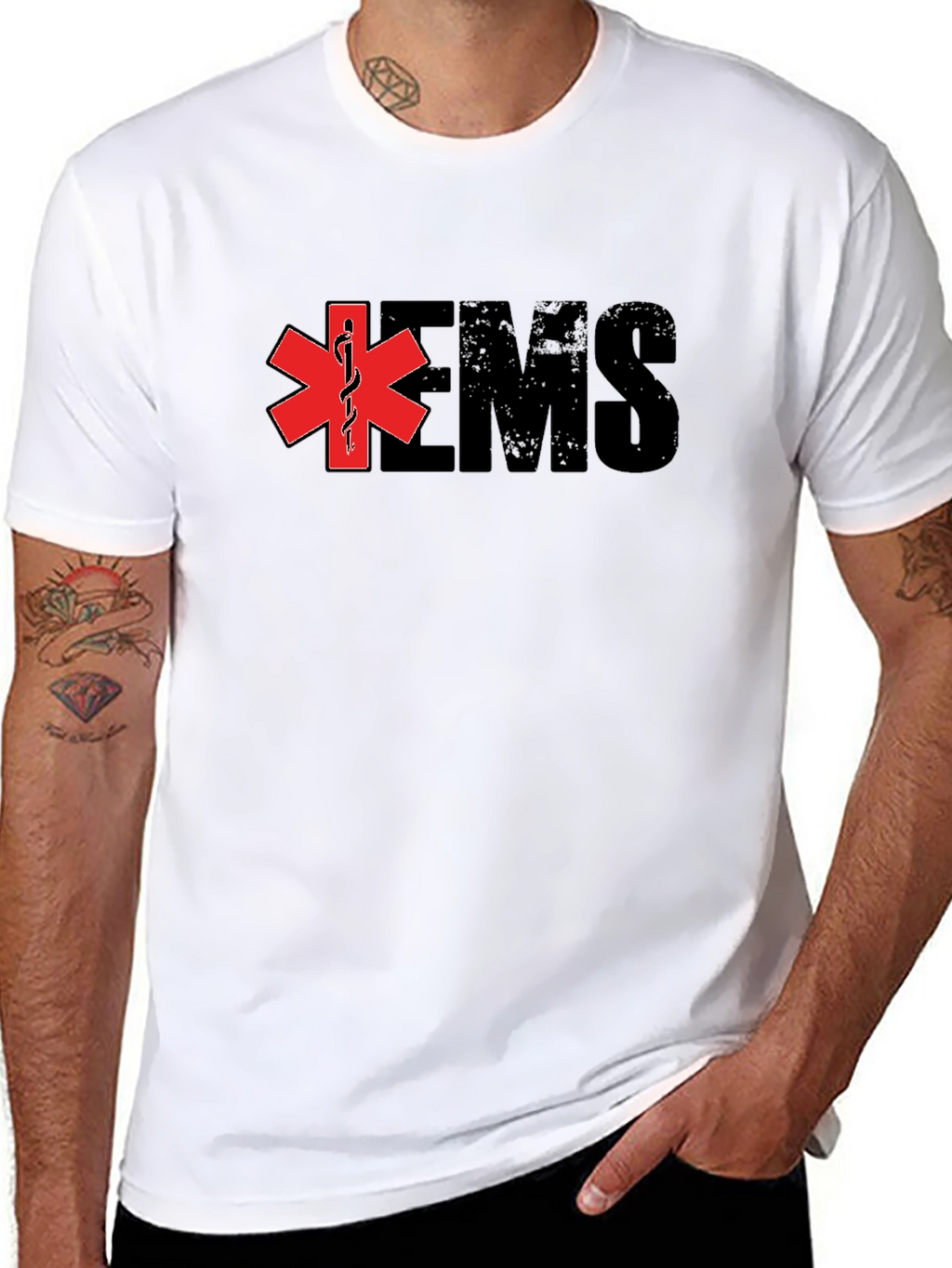 EMS Star of Life Black T-Shirt