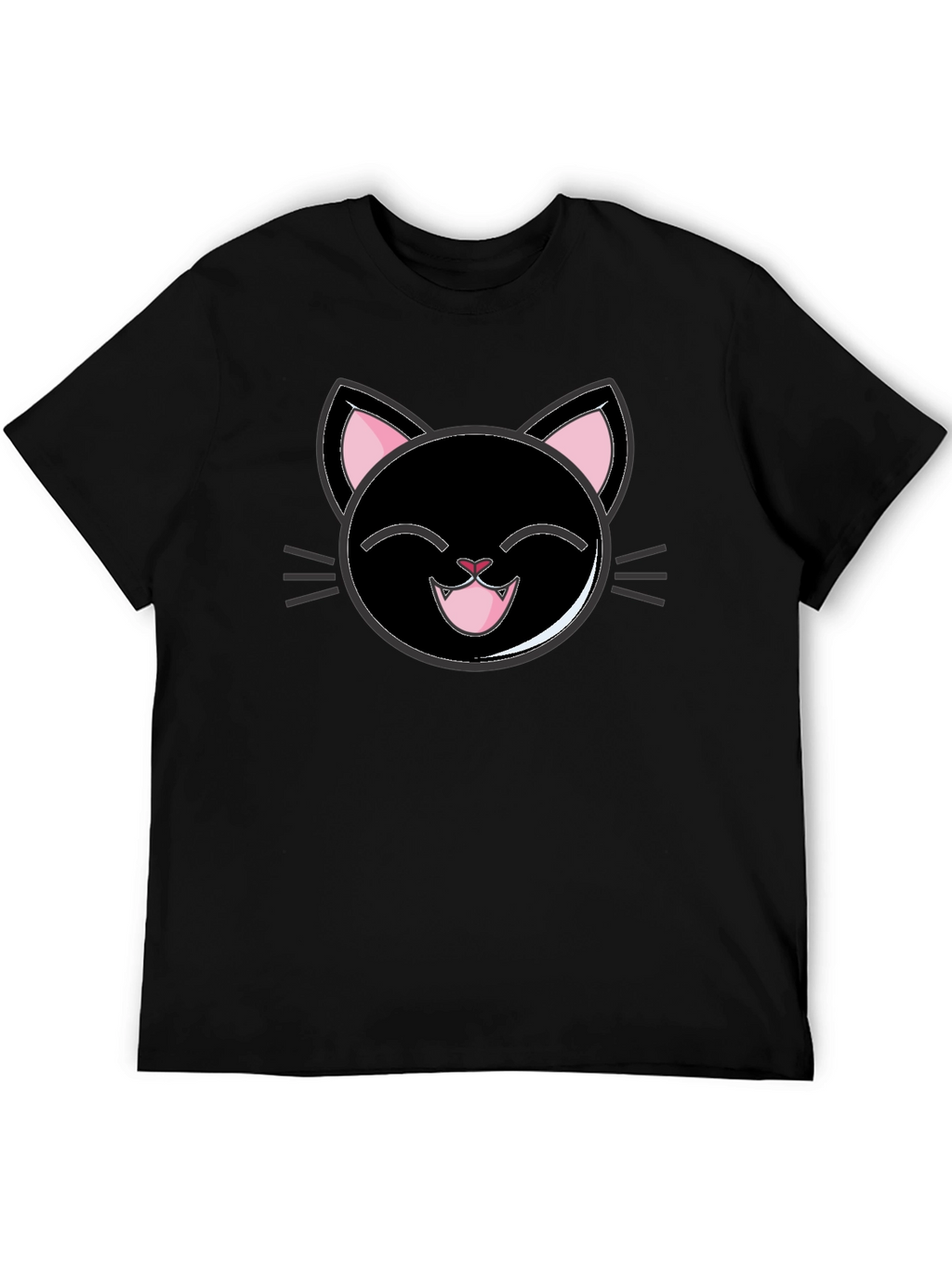 Cute Cartoon Black Cat T-Shirt