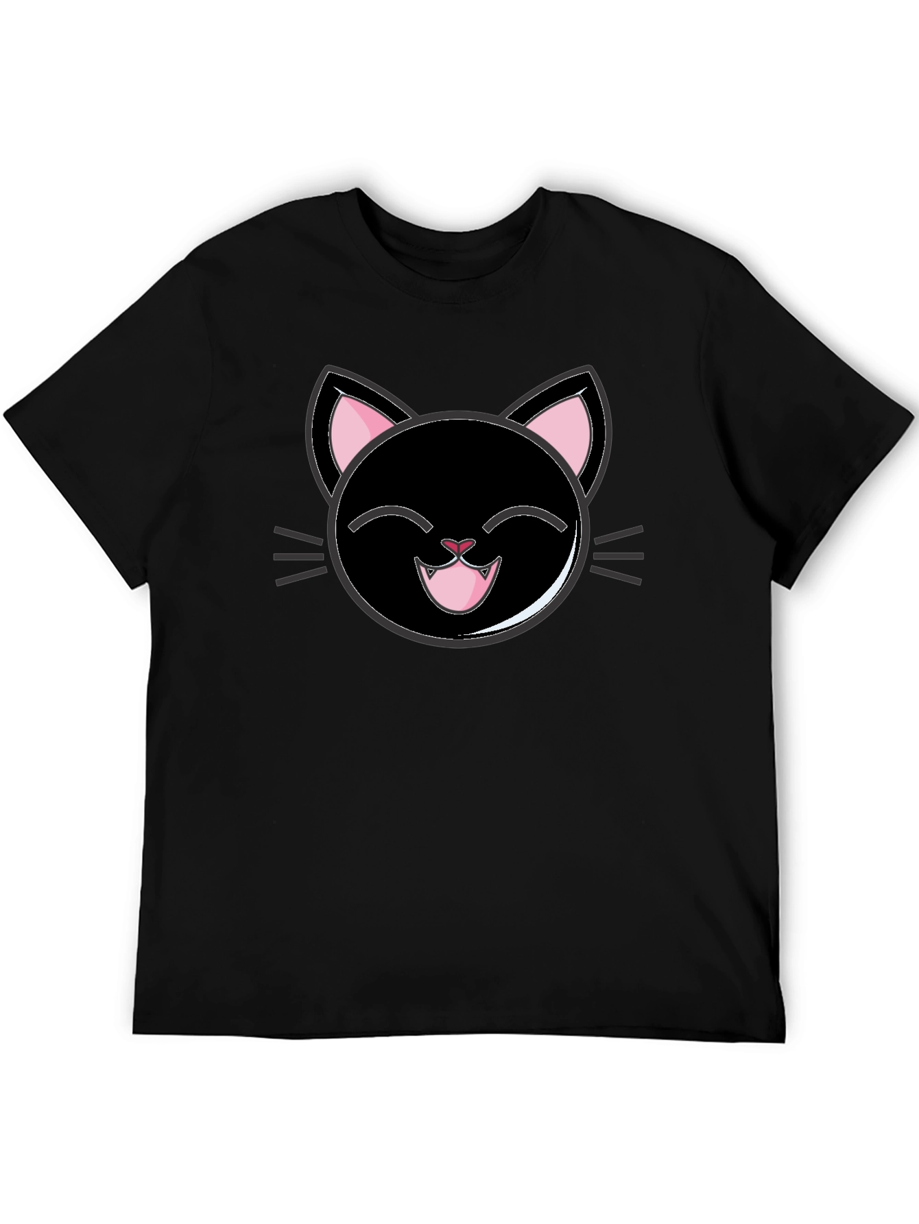 Cute Cartoon Black Cat T-Shirt