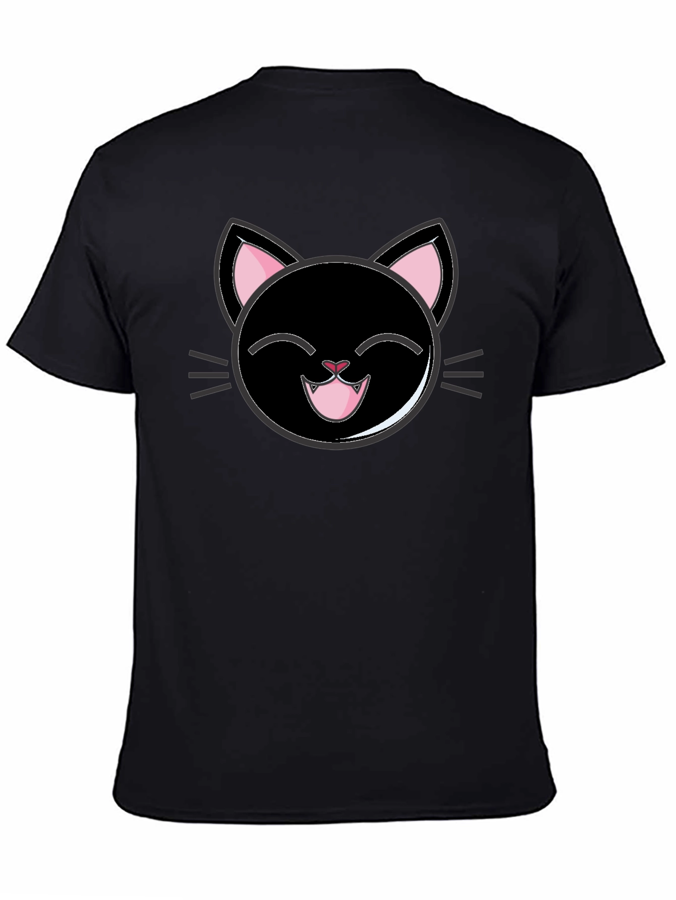 Cute Cartoon Black Cat T-Shirt