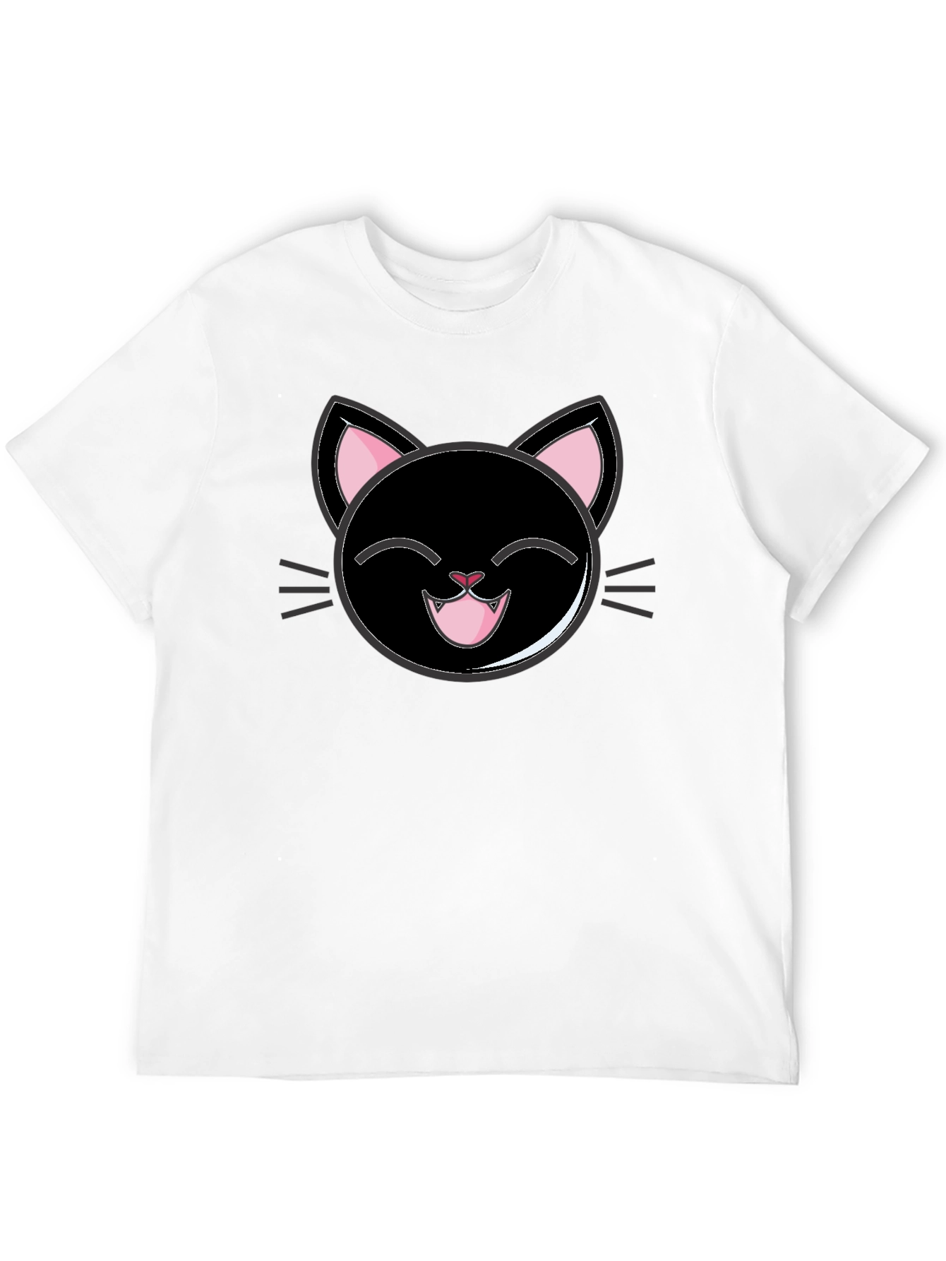 Cute Cartoon Black Cat T-Shirt