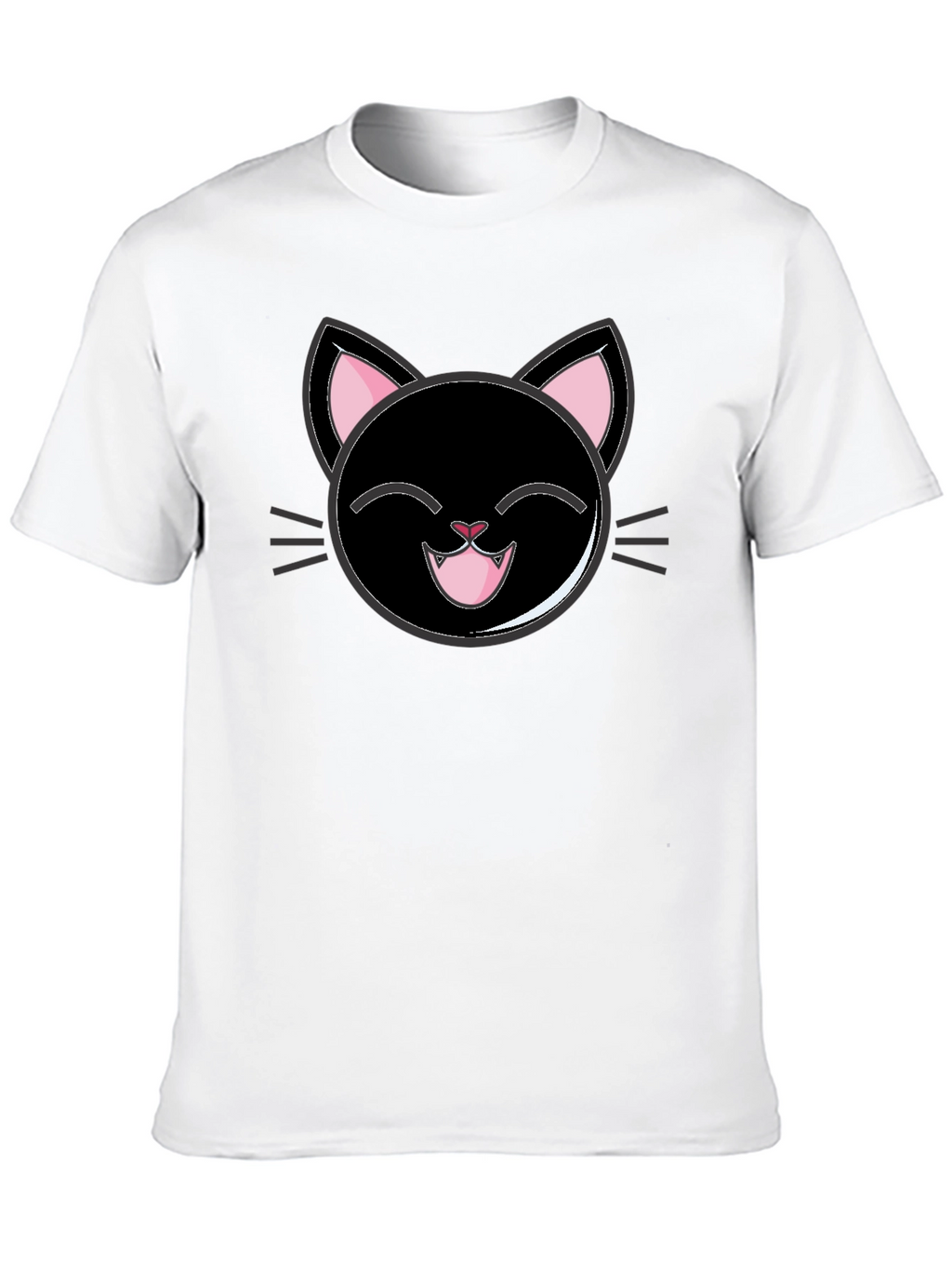 Cute Cartoon Black Cat T-Shirt