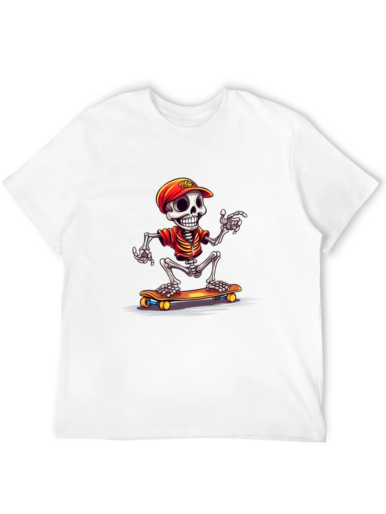 Skeleton Skateboarder Graphic Tee