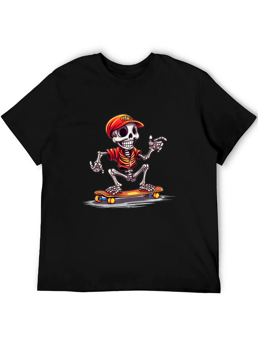 Skeleton Skateboarder Graphic Tee