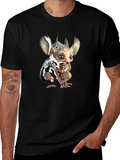 Unique Creature Graphic Tee - Soft Black Cotton