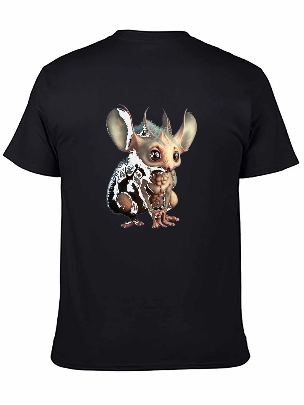 Unique Creature Graphic Tee - Soft Black Cotton