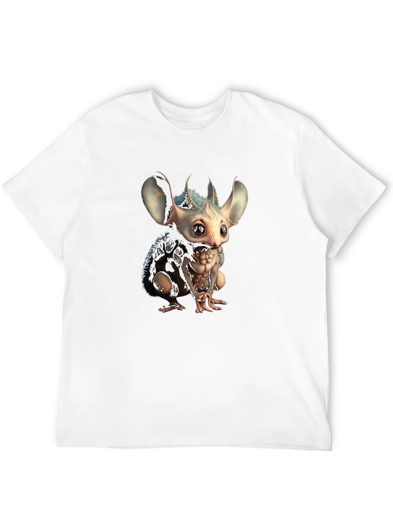 Unique Creature Graphic Tee - Soft Black Cotton