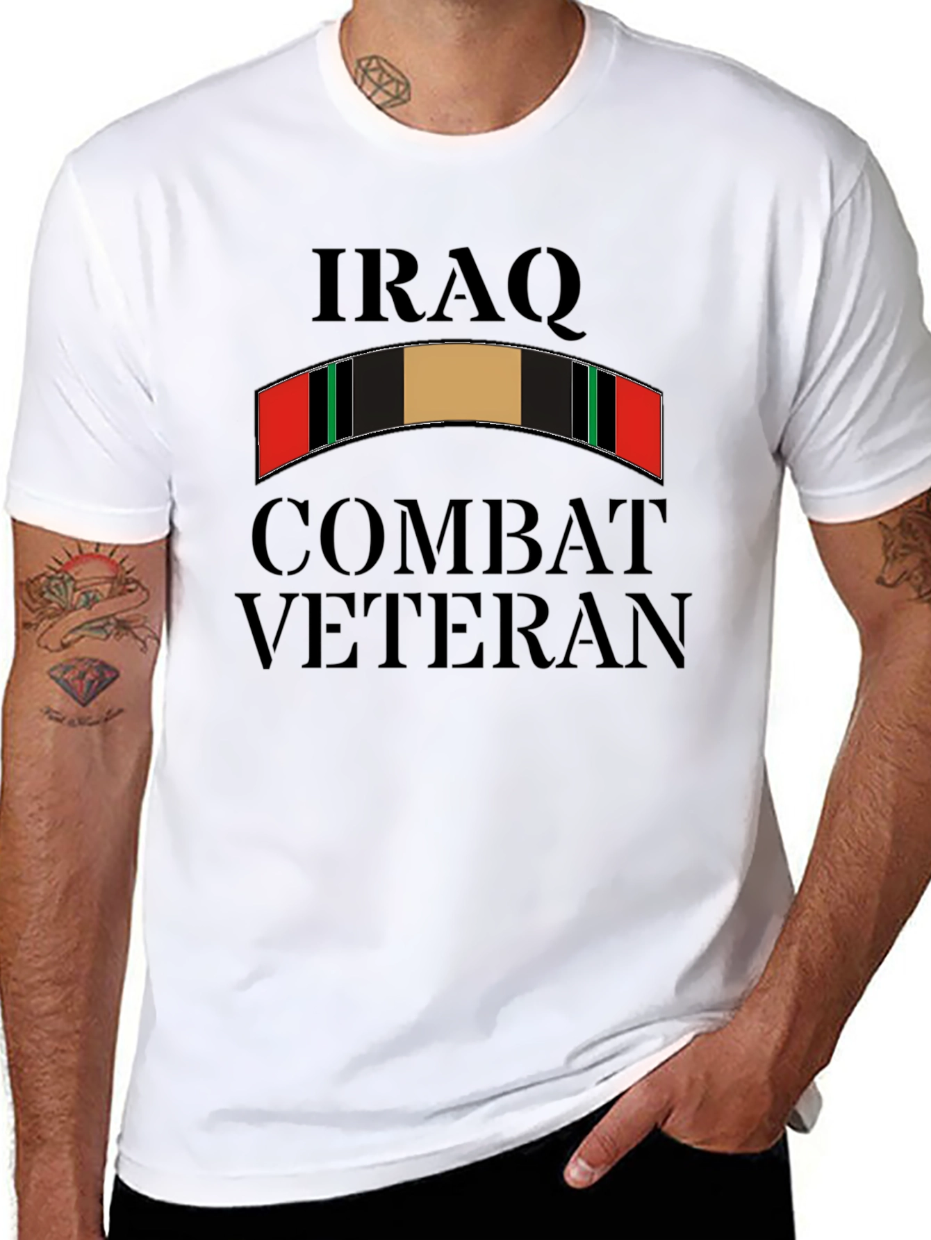 Iraq Combat Veteran Graphic Tee - Black