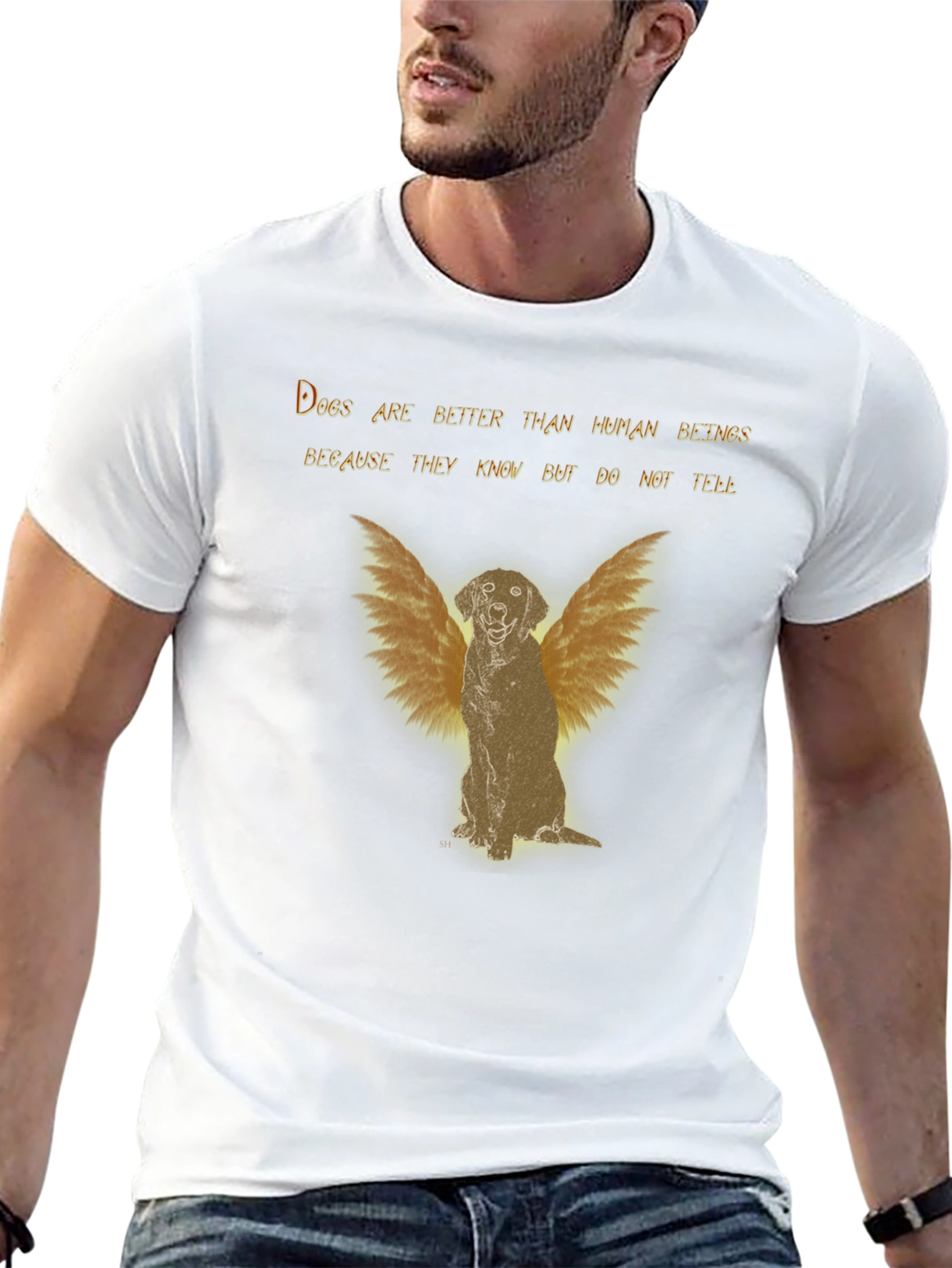 Dog Angel Graphic T-Shirt - Better Than Human
