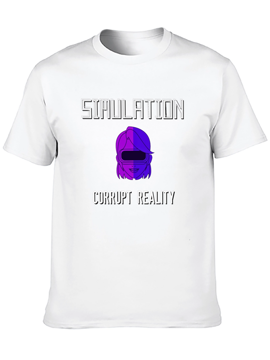 Simulation Corrupt Reality Graphic T-Shirt