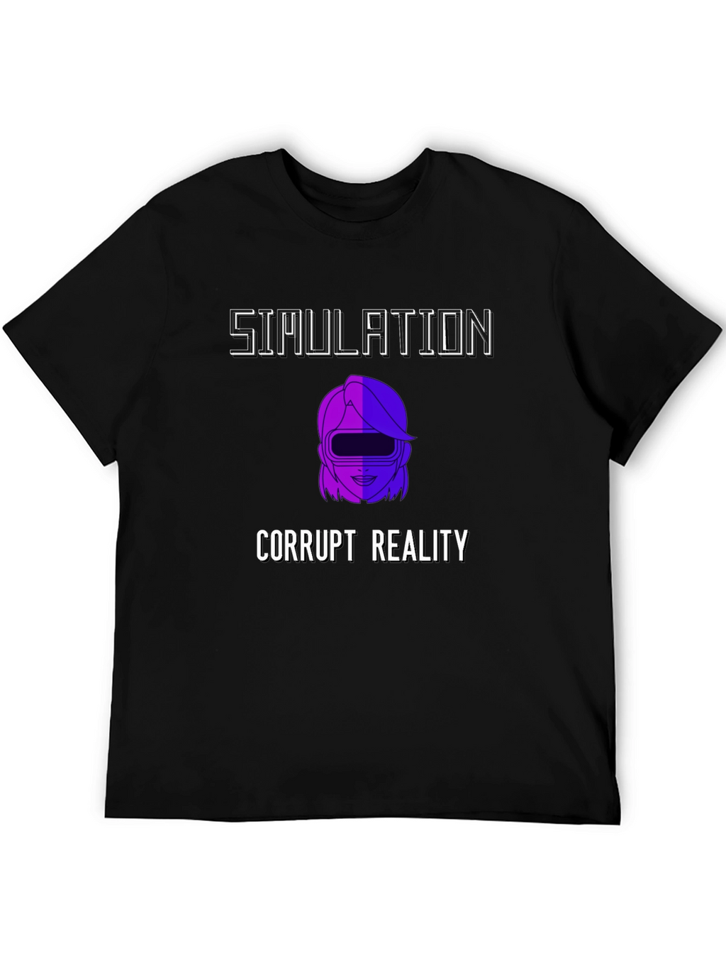 Simulation Corrupt Reality Graphic T-Shirt