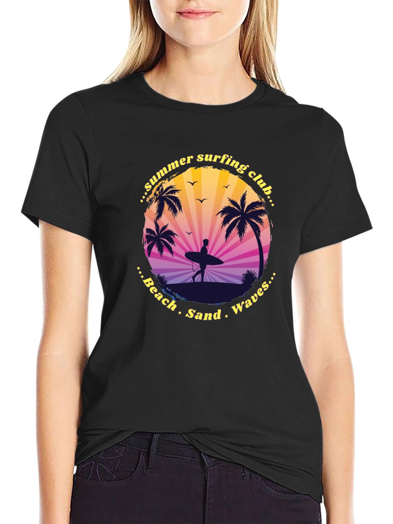 Summer Surfing Club Graphic Tee - Beach Vibes