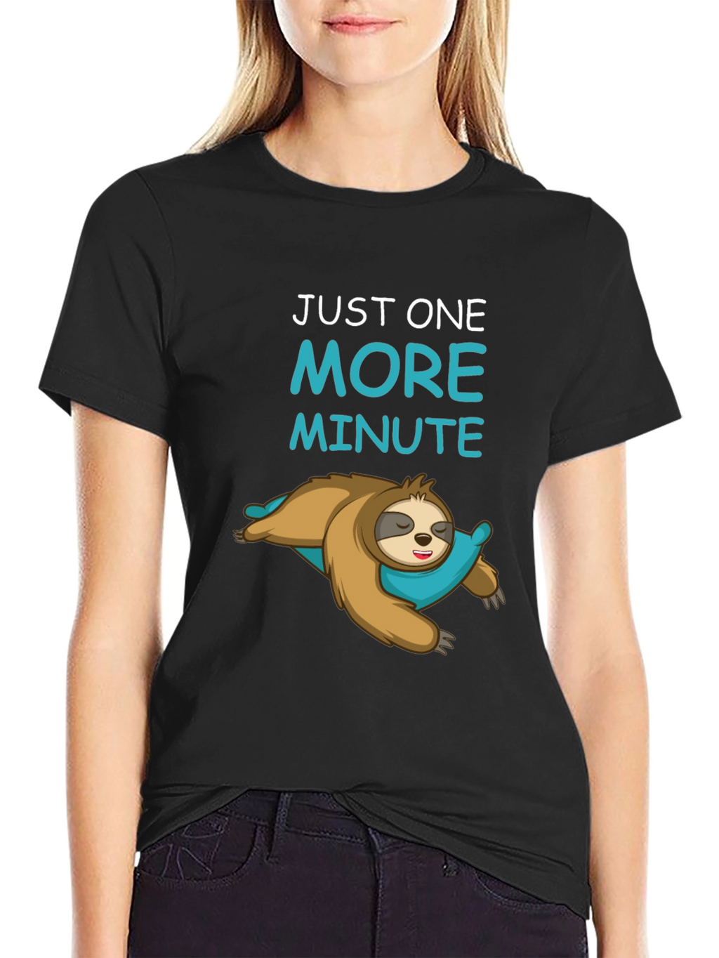 Just One More Minute Sloth Graphic T-Shirt