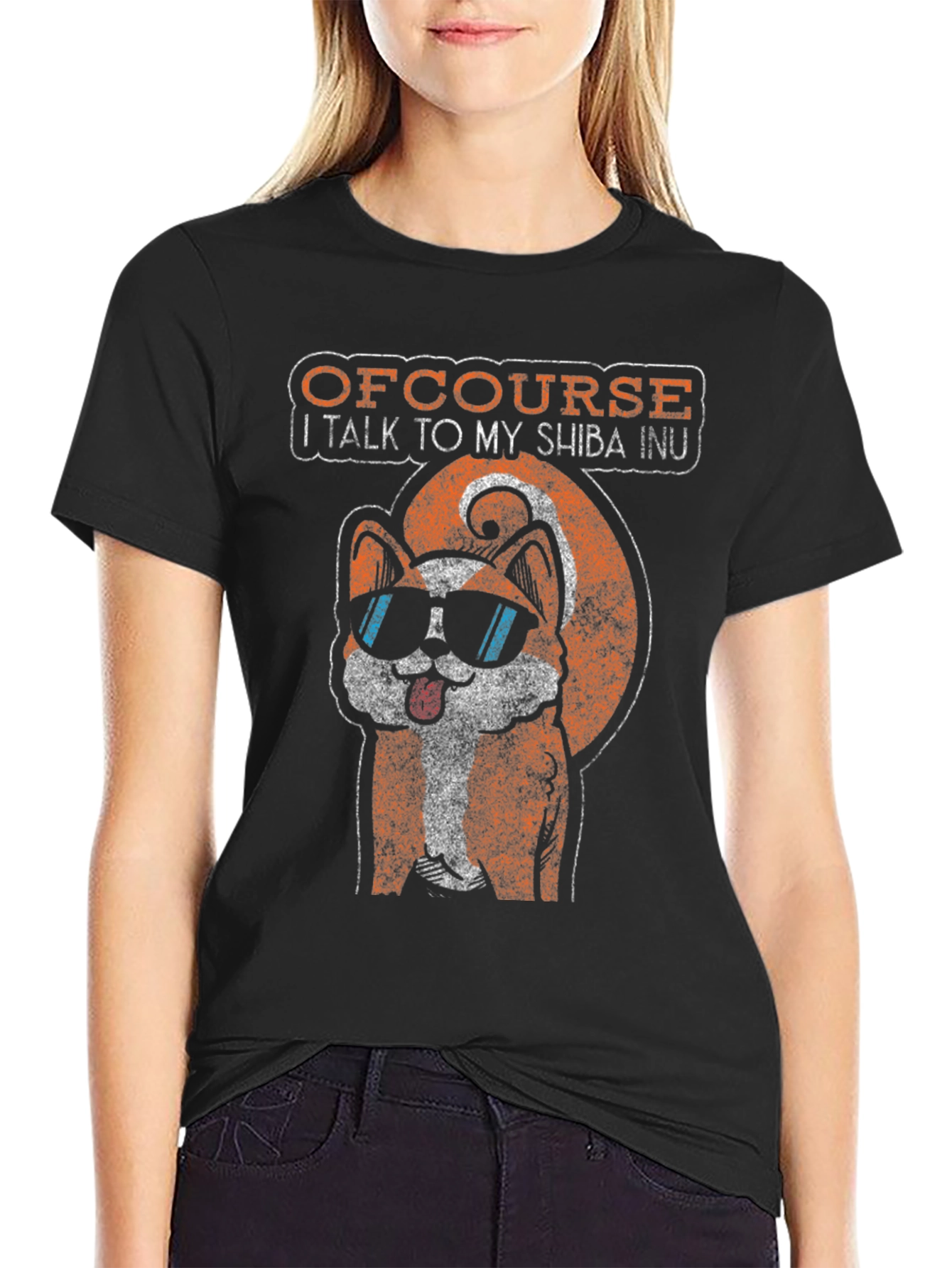 Funny Shiba Inu T-Shirt - Of Course I Talk to My Shiba Inu