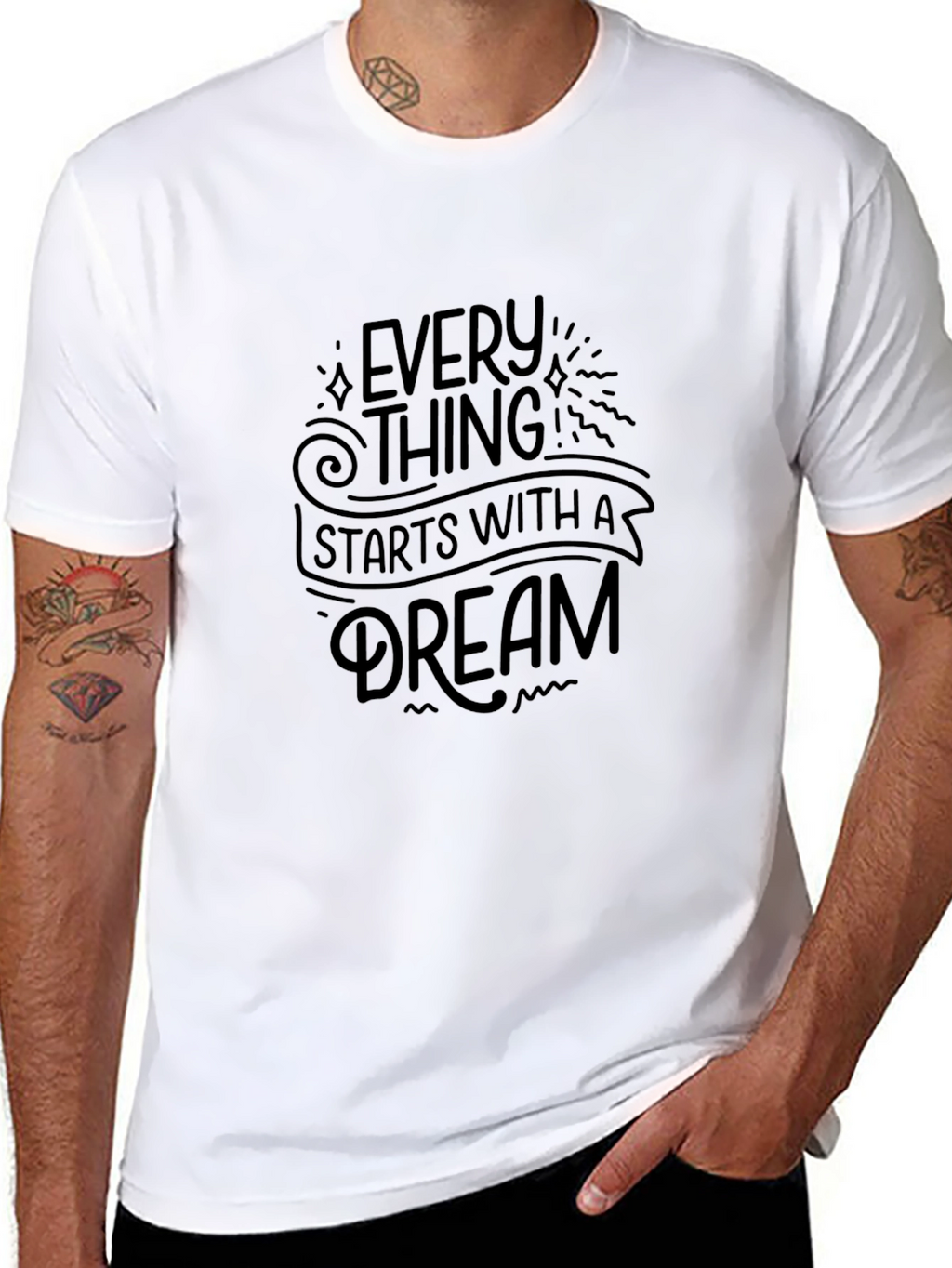 Inspirational Dream T-Shirt - Motivational Black Tee