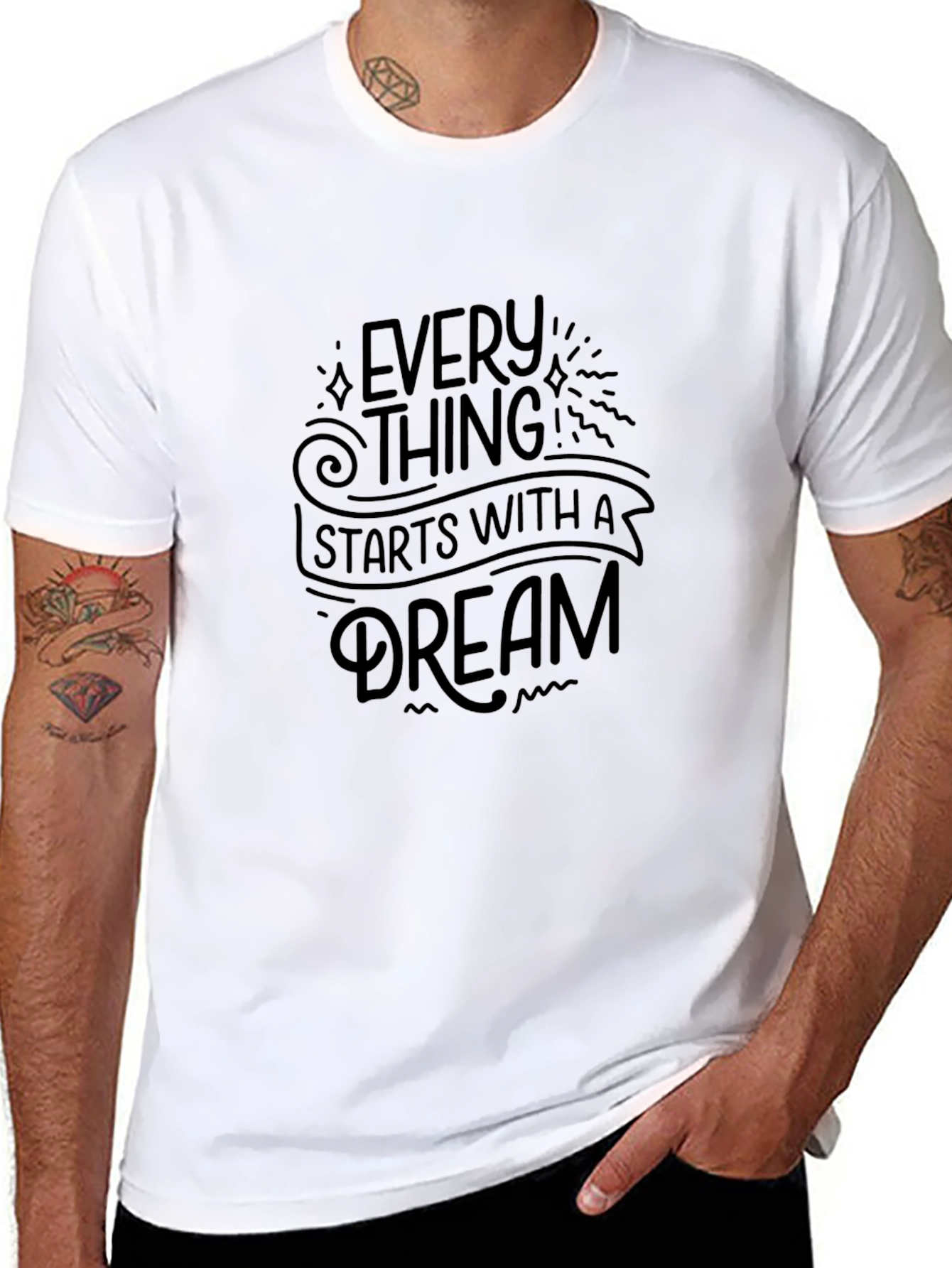 Inspirational Dream T-Shirt - Motivational Black Tee