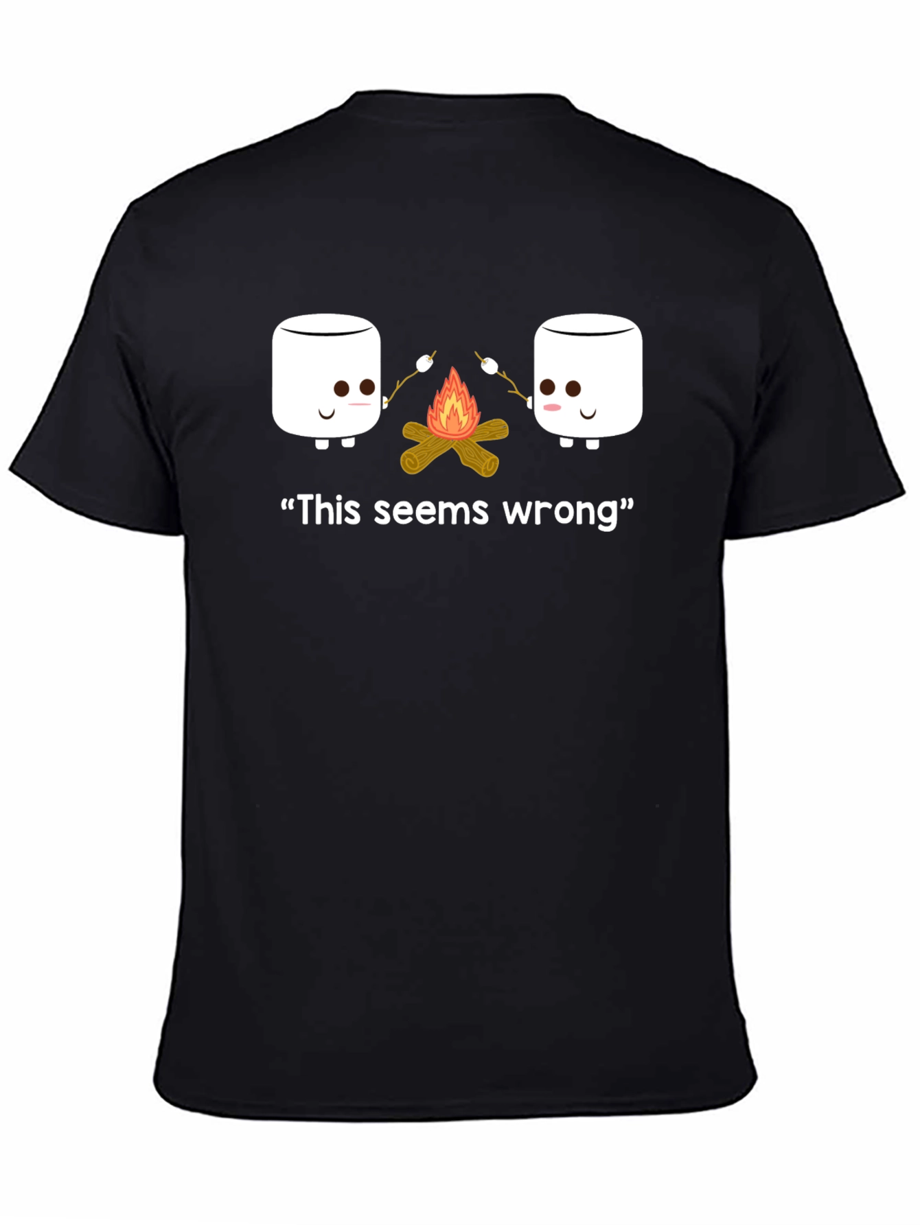 Funny Marshmallow Campfire Graphic T-Shirt