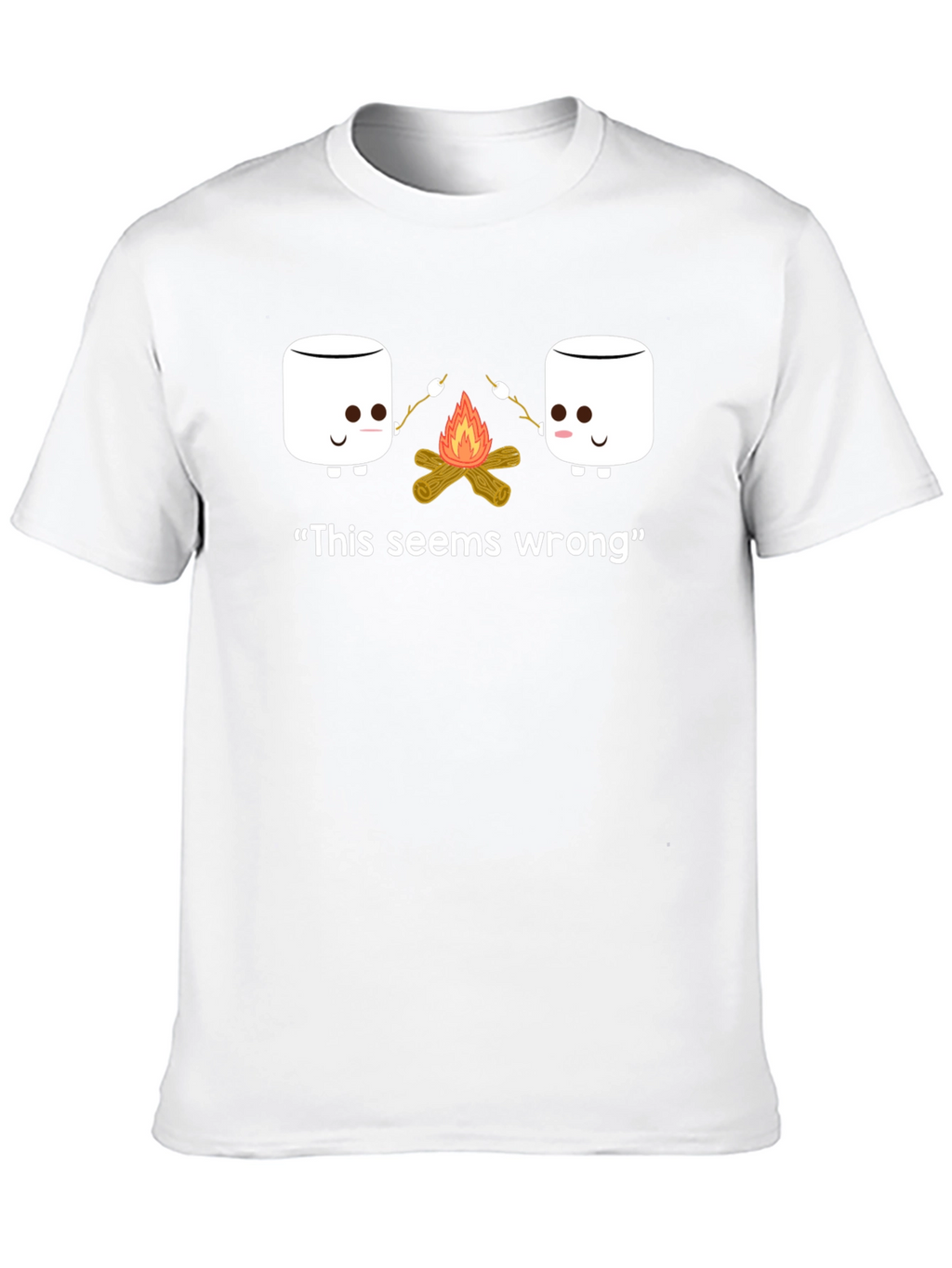 Funny Marshmallow Campfire Graphic T-Shirt