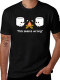 Funny Marshmallow Campfire Graphic T-Shirt