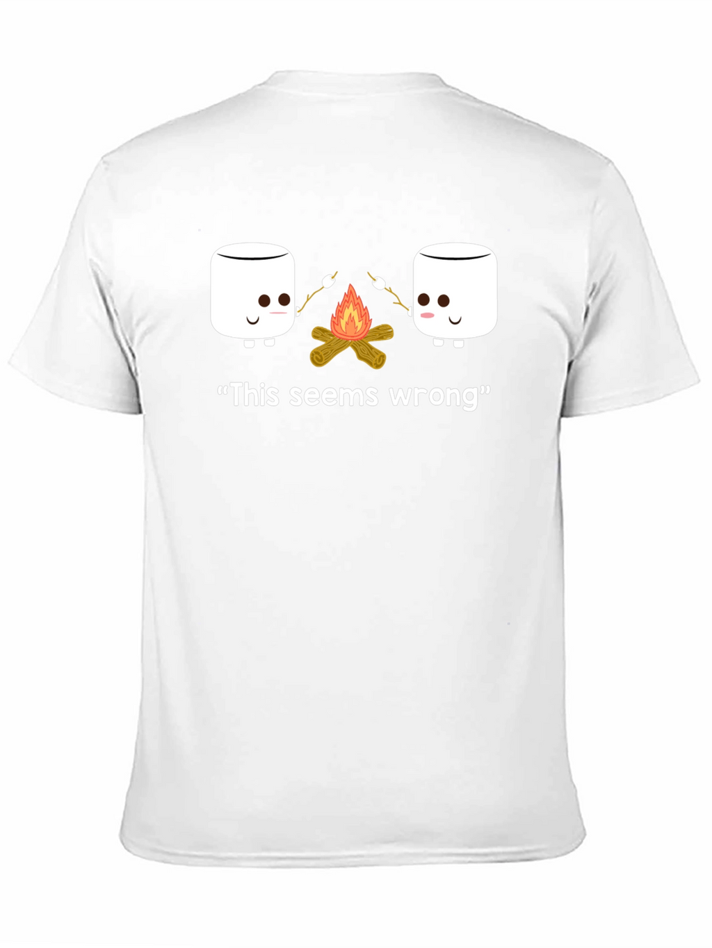 Funny Marshmallow Campfire Graphic T-Shirt
