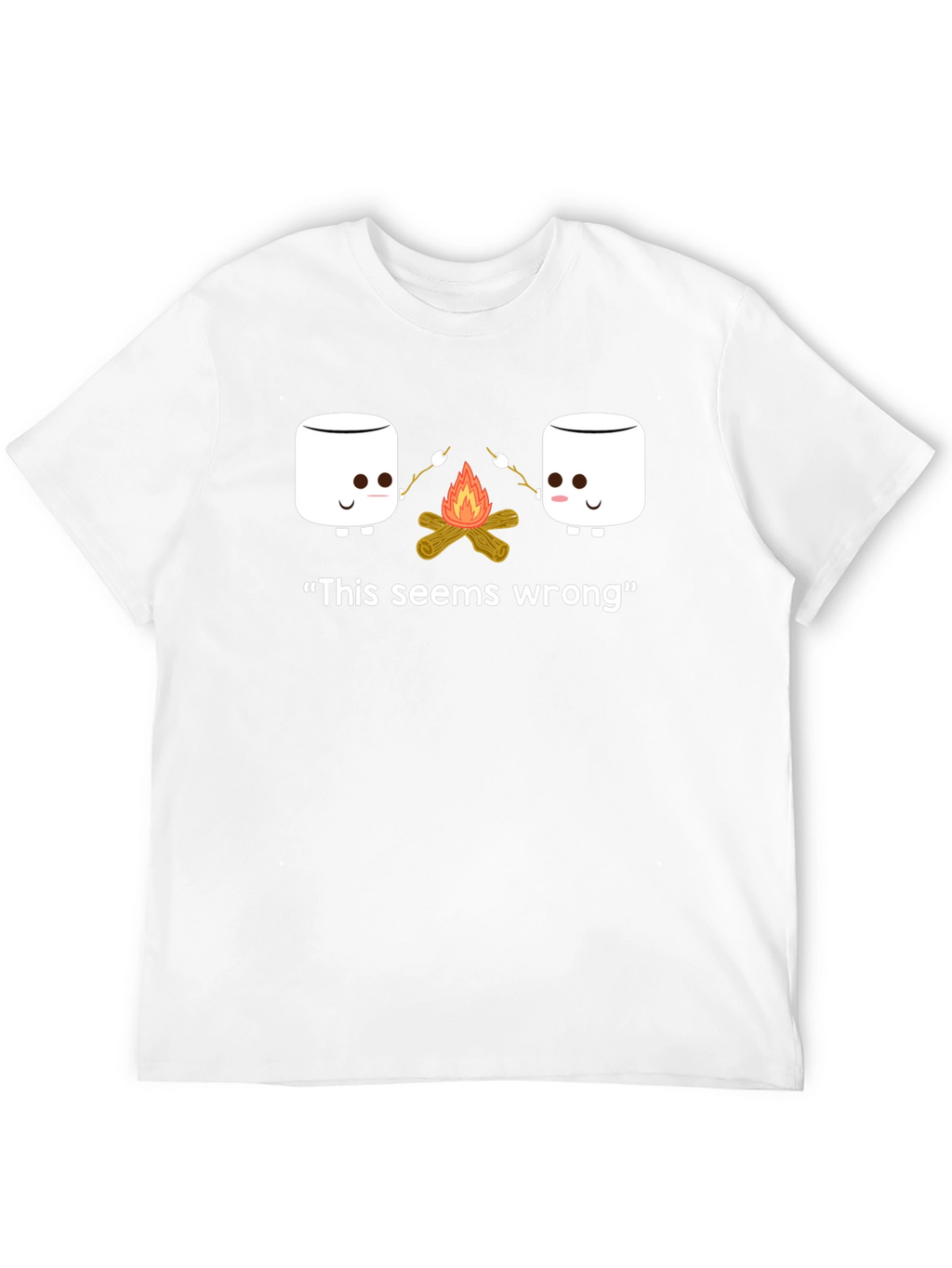 Funny Marshmallow Campfire Graphic T-Shirt