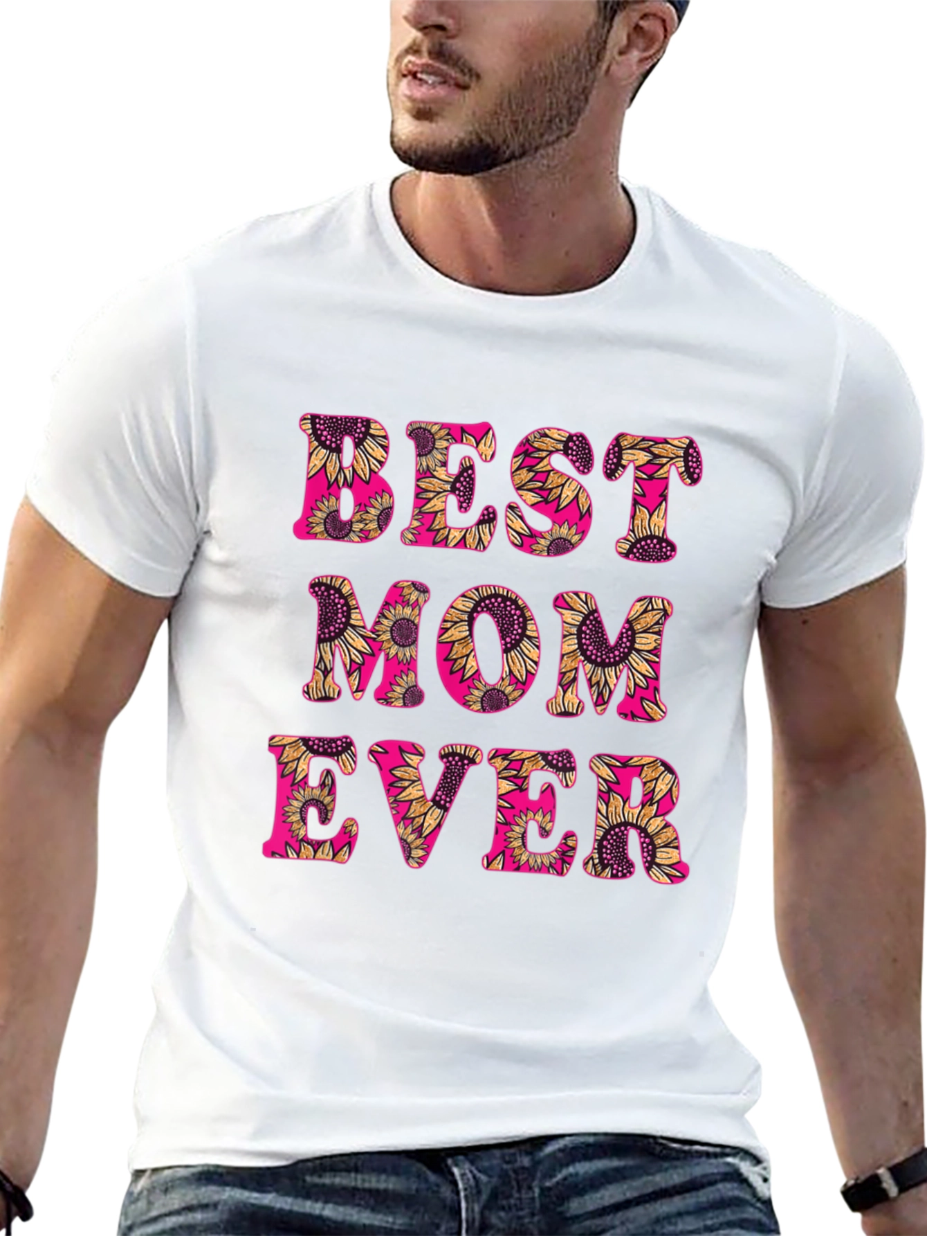 Best Mom Ever Sunflower Graphic T-Shirt