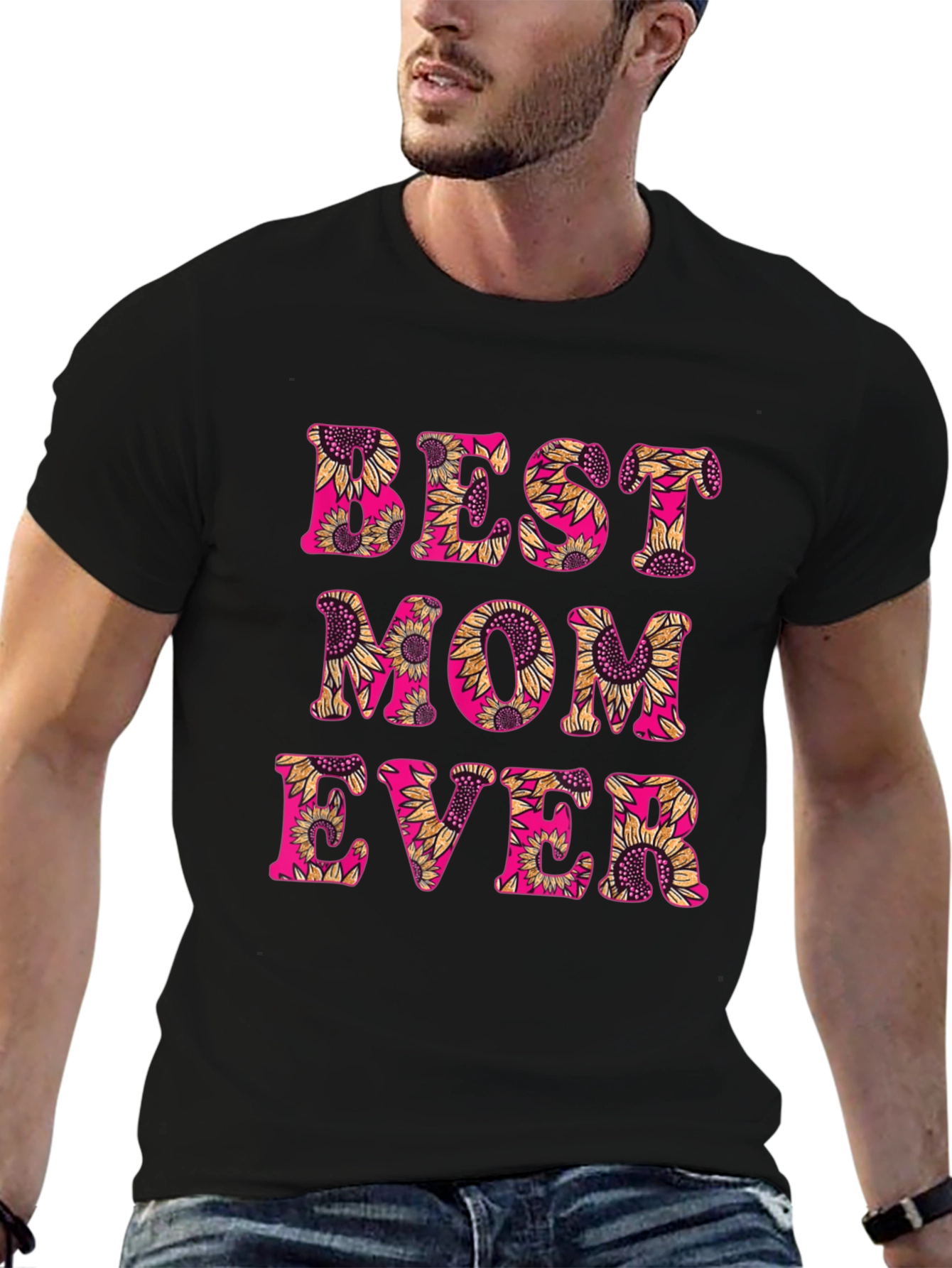 Best Mom Ever Sunflower Graphic T-Shirt