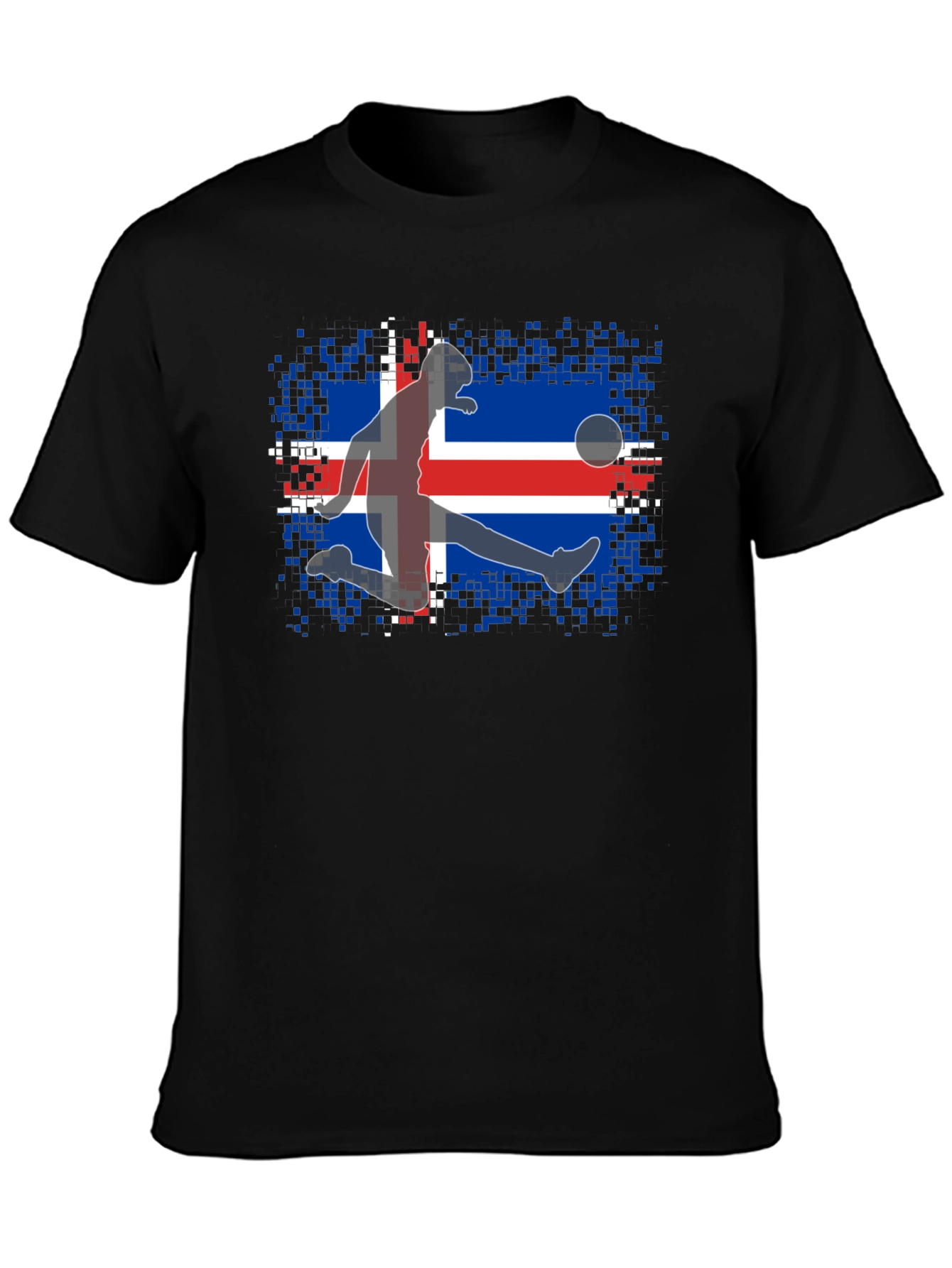 Iceland Soccer Flag Graphic T-Shirt