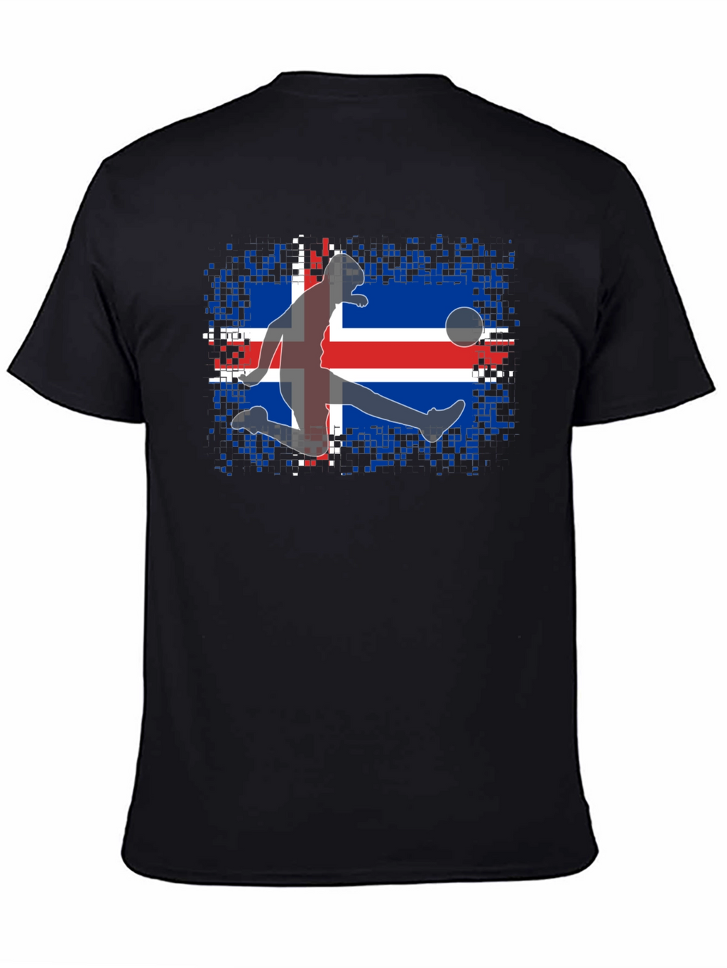 Iceland Soccer Flag Graphic T-Shirt