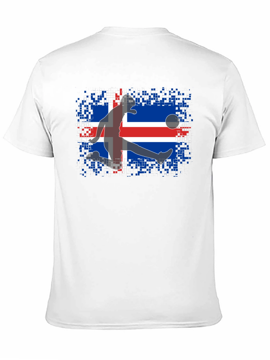 Iceland Soccer Flag Graphic T-Shirt
