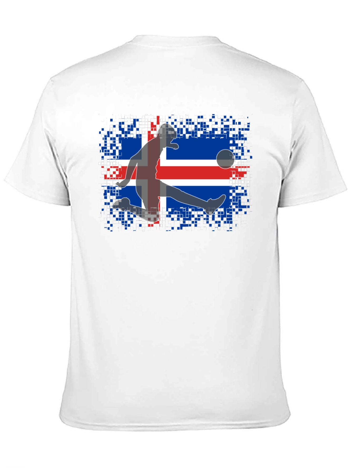 Iceland Soccer Flag Graphic T-Shirt