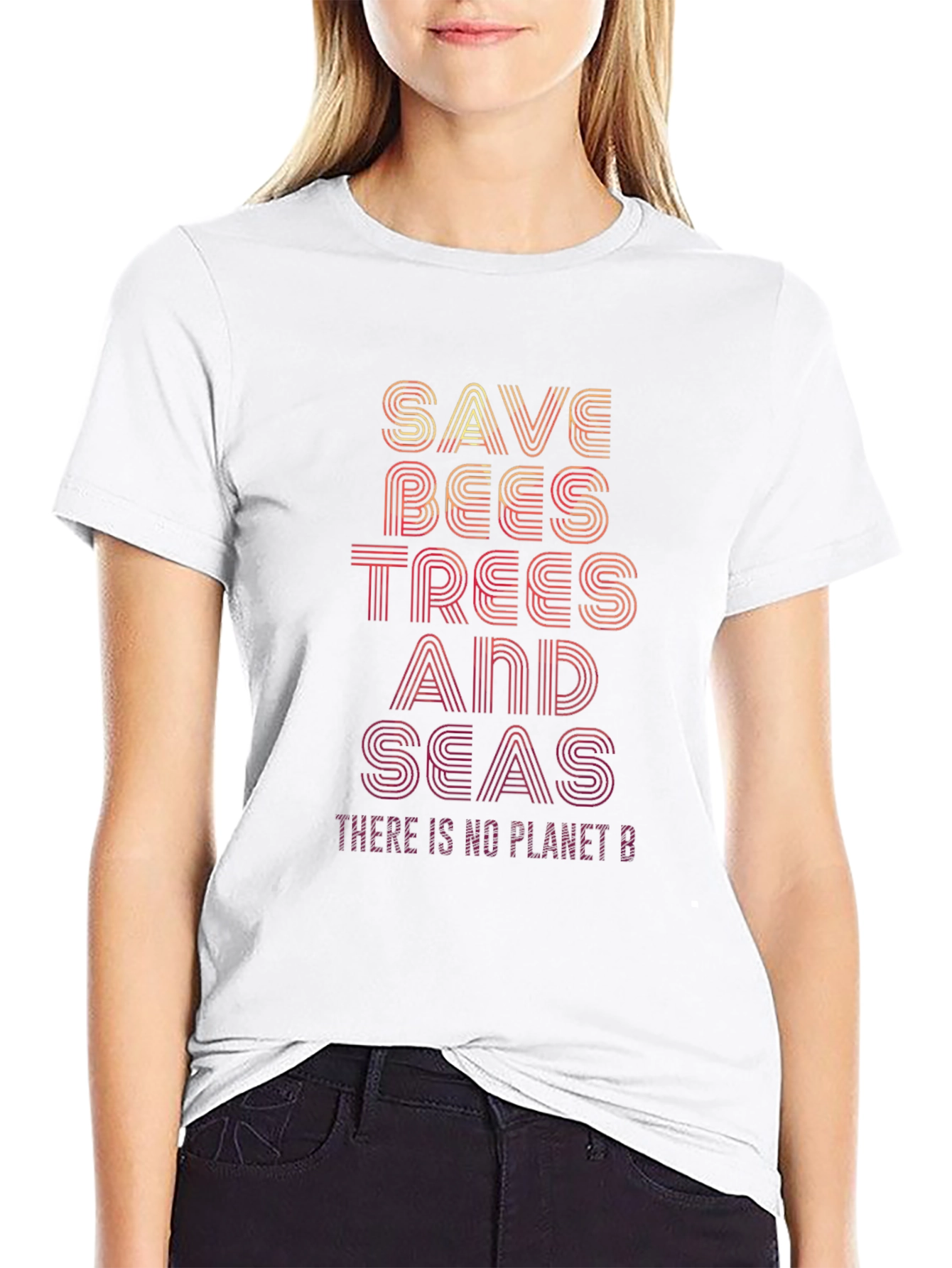 Save Bees Trees Seas T-Shirt - Planet Conservation Tee