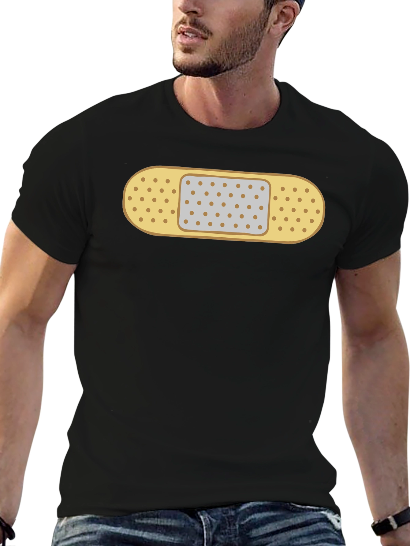 Bandage Graphic Black T-Shirt