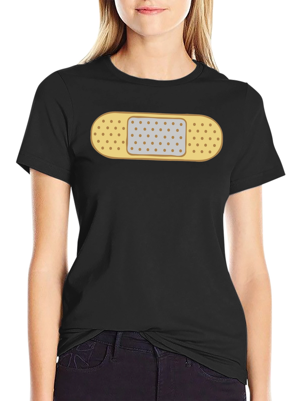 Bandage Graphic Black T-Shirt