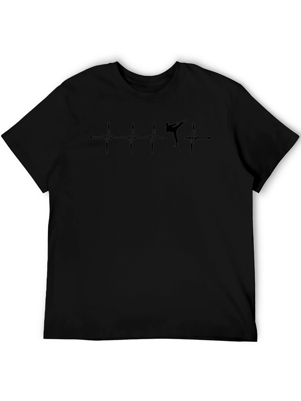 Martial Arts Heartbeat T-Shirt - Black