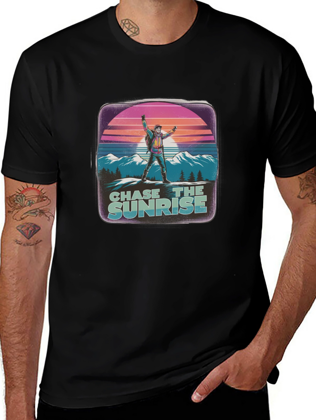 Chase the Sunrise Graphic Tee - Retro Style