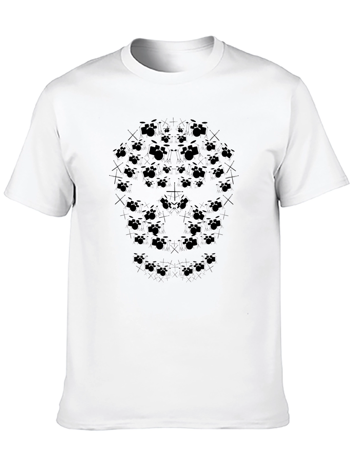 Drum Kit Mandala Black T-Shirt