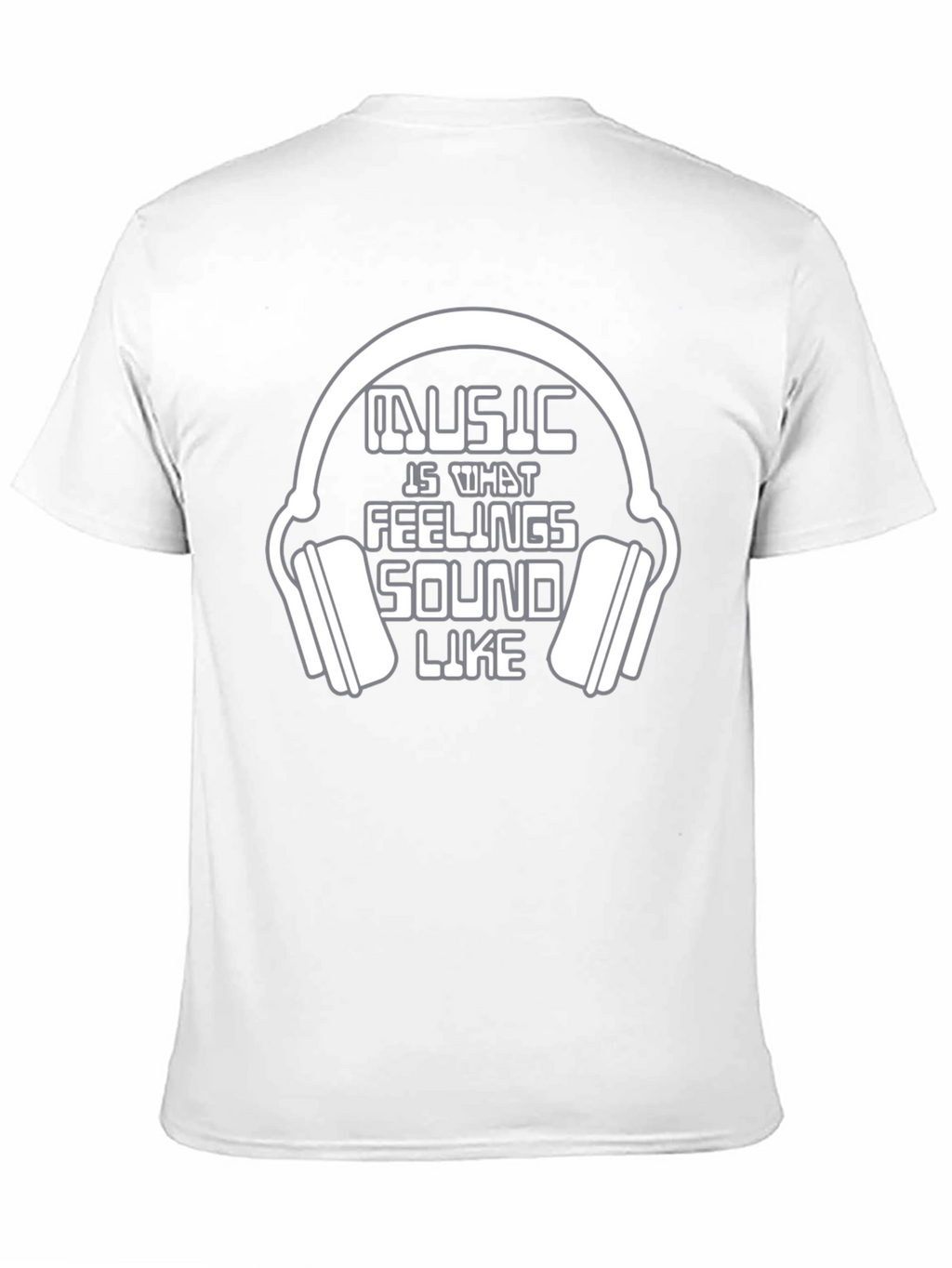 Music is What Feelings Sound Like Black T-Shirt