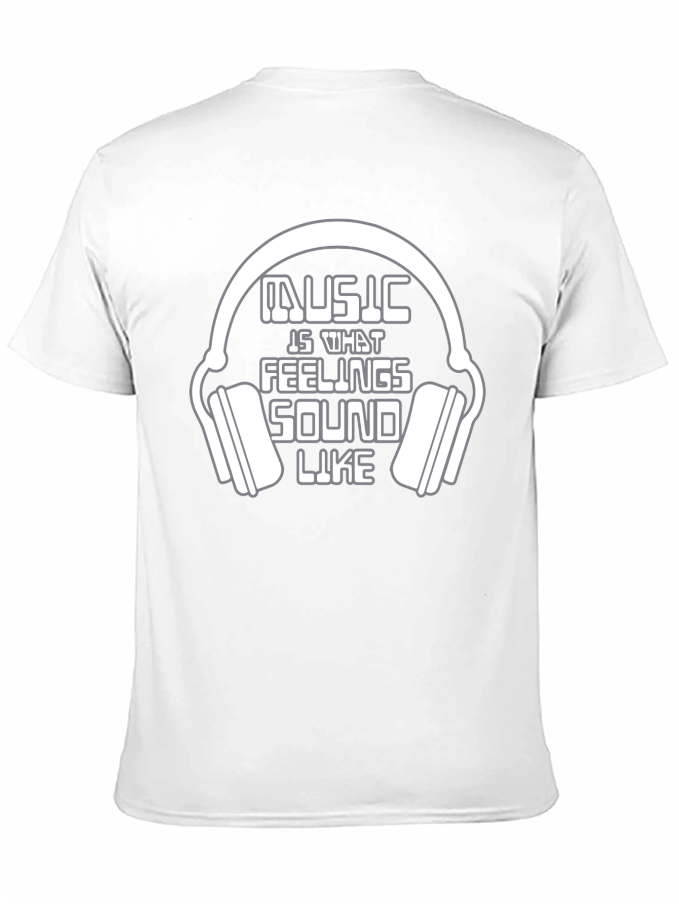 Music is What Feelings Sound Like Black T-Shirt