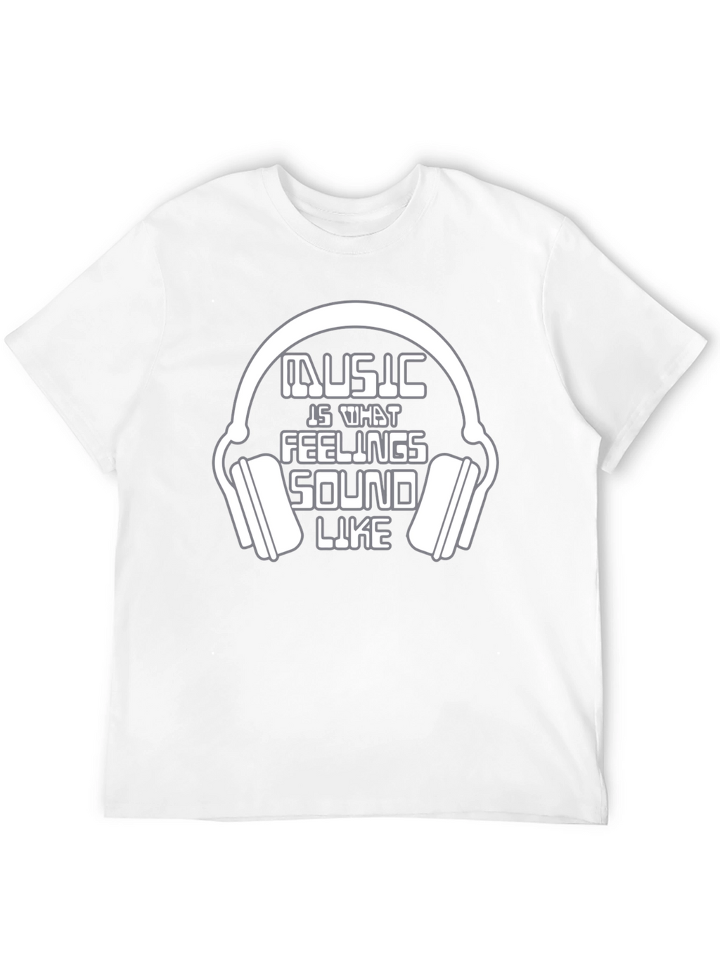 Music is What Feelings Sound Like Black T-Shirt