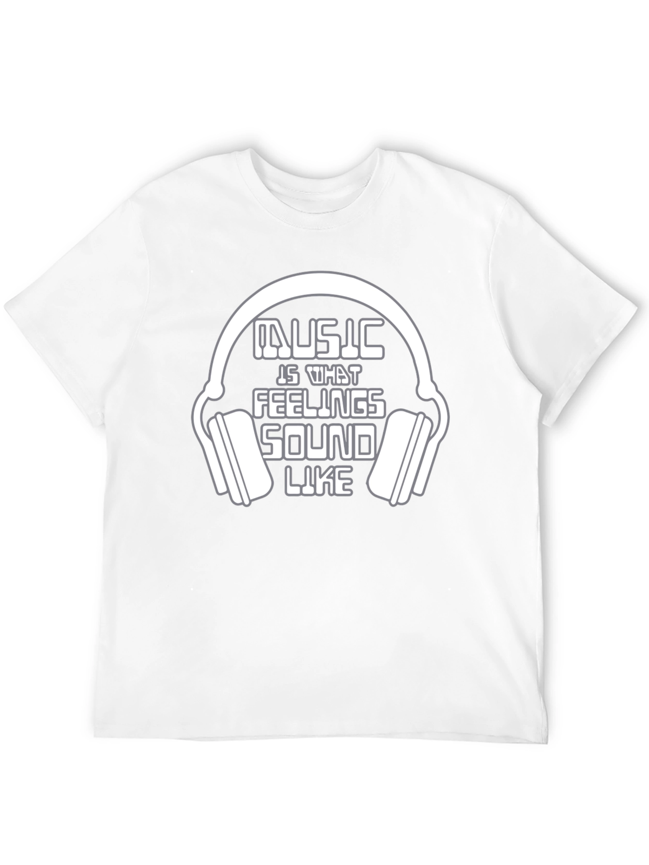 Music is What Feelings Sound Like Black T-Shirt