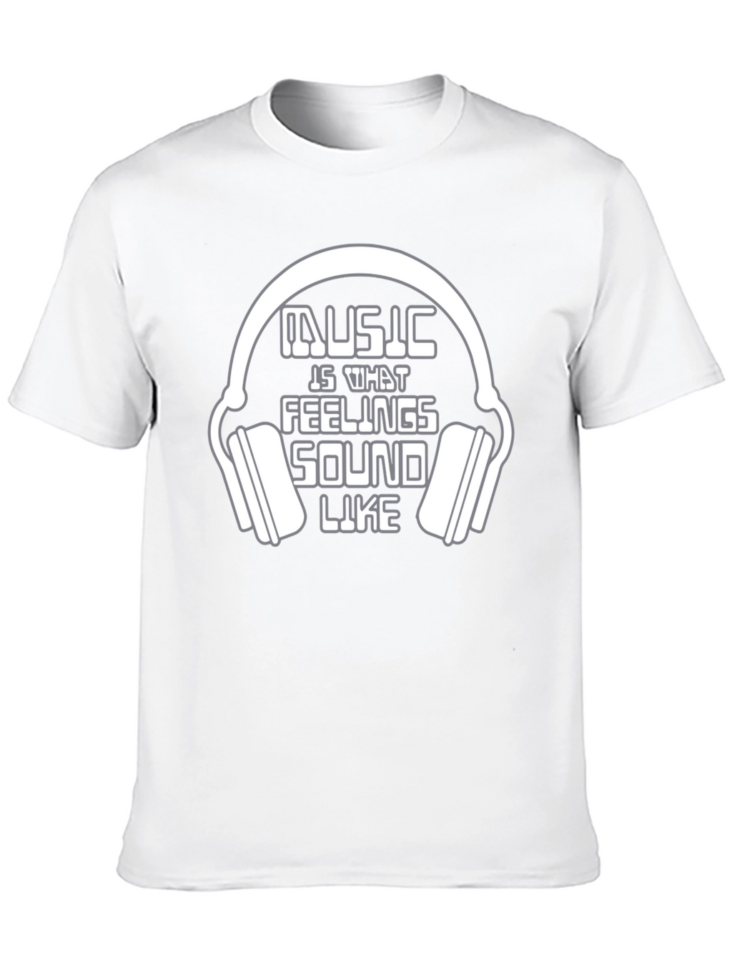 Music is What Feelings Sound Like Black T-Shirt