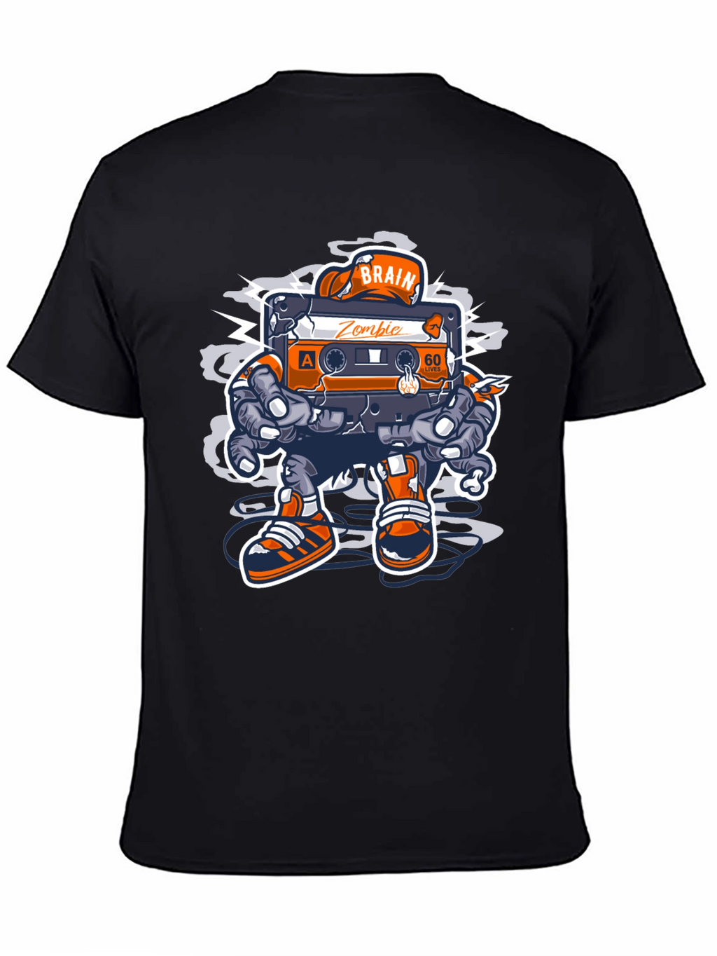 Zombie Brains Cassette Tape Graphic T-Shirt