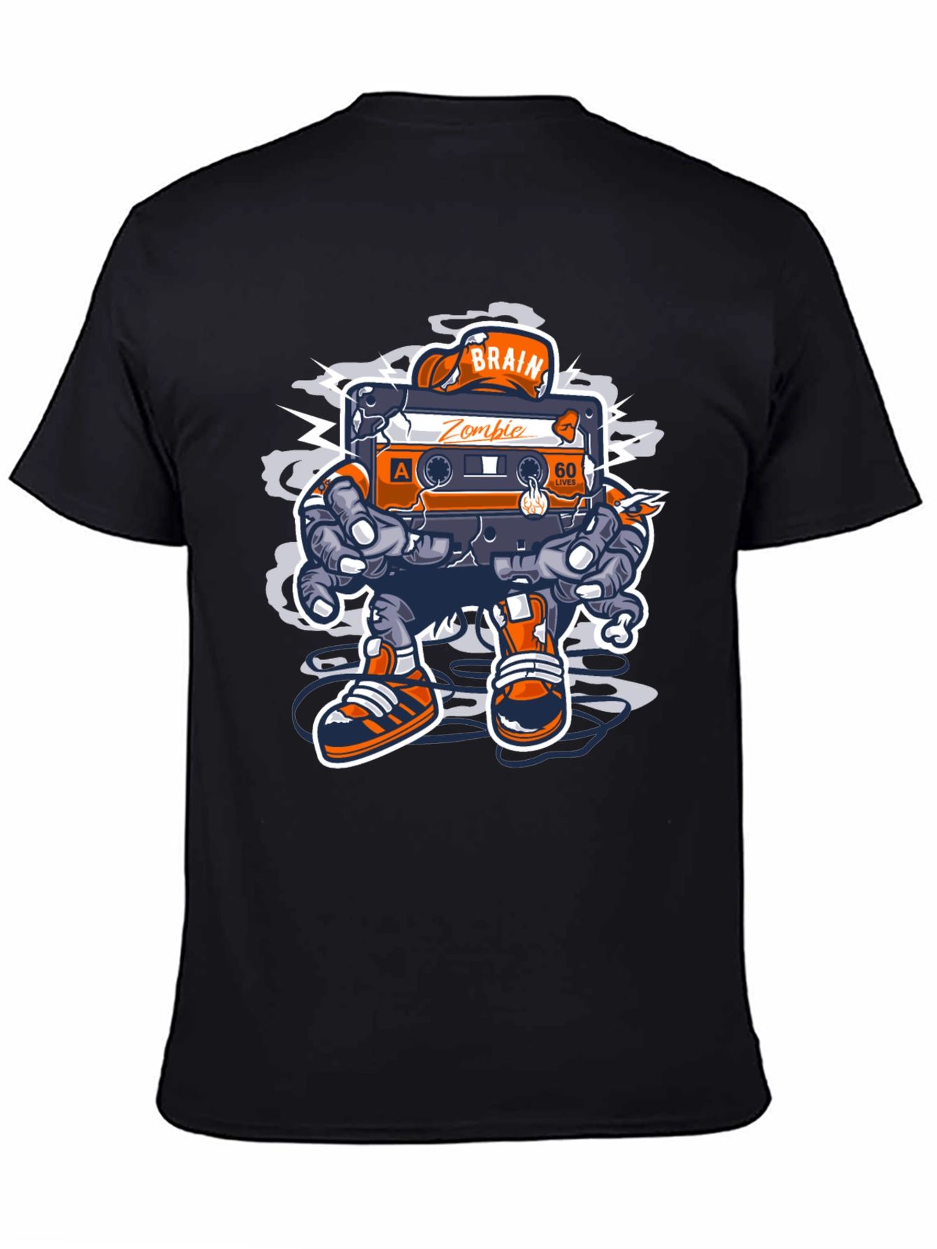 Zombie Brains Cassette Tape Graphic T-Shirt